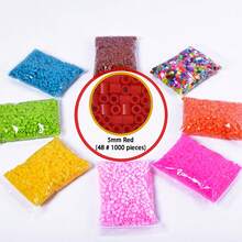 1000/12000 piezas de cuentas de fusión hechas a mano de 2,6 mm y 5 mm, kit de cuentas de fusión - materiales de manualidades para pulseras, pendientes, paneles de arte de píxeles y suministros de manualidades DIY, regalo creativo para niños y niñas en Navidad y Año Nuevo