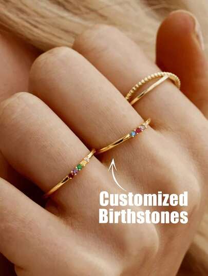 1 Stück minimalistischer stapelbarer runder Sternzeichen-Stein dekorativer Ring, geeignet für Frauen/Mädchen, minimalistischer Sternzeichen-Stein-Ring, individualisierter Multi-Edelstein-Ring, eleganter Sternzeichen-Stein-Schmuck, Geburtstagsgeschenk, Brautjungferngeschenk, Muttertagsgeschenk, verfeinertes Schmuckgeschenk für Frauen, Geschenk zum Jahrestag, Valentinstag-Geschenk