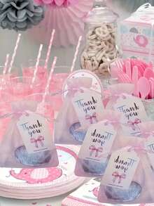 3pcs/15pcs/30pcs/45pcs/60pcs Pink Heart Shaped Makeup Mirror Gift Set, Includes 1/5/10/15/20 Makeup Mirrors, 1/5/10/15/20 Thank You Cards, And 1/5/10/15/20 Organza Bags. Suitable As Wedding Gifts, Birthday Party Gifts, Bridal Shower Gifts, Valentine's Day Gifts, And Party Favors. - Multicolor - View 4