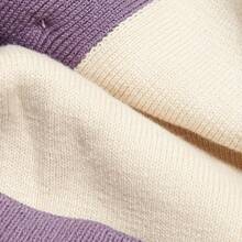 Adidas 女士舒适百搭针织开衫，IN1068，适合春秋季穿着 - 紫色/卡其白 - 查看 5