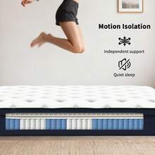 RWAEZYBLUX Queen Size Mattress: Full Specifications (10/12/14-Inch, Twin/Full/Queen/King), Each Crafted With Pocket Springs & Pressure-Relief Memory Foam - 12英吋 - 查看 8