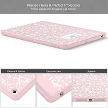 Case For IPad 9th Generation 2021/8th Gen 2020/7th Gen 2019 With Pencil Holder - Premium Shockproof Case With Soft TPU Back Cover & Auto Sleep/Wake For IPad 10.2 Inch, Book Pink,A-BookPink - A-bookPink - View 4