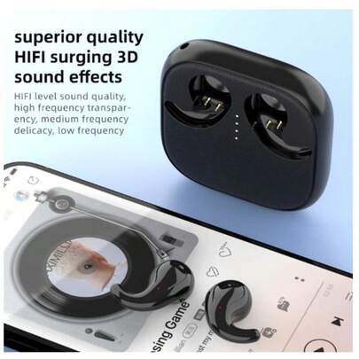 Fones de ouvido estéreo sem fio com Bluetooth caixa de carregamento e longa duração T70