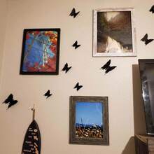 24pcs 3D Butterfly Removable Mural Stickers Wall Stickers Decal For Halloween Home And Room Decoration - Multicolor - View 9