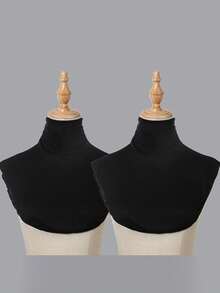 1pc Women Snood Minimalist Casual Solid Colored Viscose Elastic Neck Warmer Dickey For Women, Suitable For Spring, Autumn And Winter - Solid Color - View 24