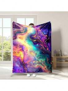 Coperta in flanella con stampa di arte di pietre colorate - Morbida, reversibile, comfort per tutte le stagioni per divano, letto, ufficio e viaggio - Regalo perfetto per famiglia e amici