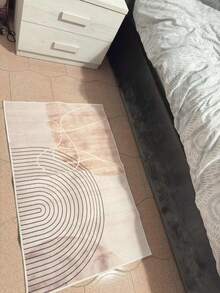 1pc Minimalist Style Carpet, Combination Of Lines And Geometric Patterns, Muted Color Palette, Large Area Rug, Decorative Carpet, Home Decor Carpet, Dirt-Resistant, Comfortable, Washable Carpet, Area Rug, Carpet, Living Room Decor Carpet, Living Room Carpet, Bedroom Decor Carpet, Bedroom Carpet, Bathroom Decor Carpet, Bathroom Mat, Study Room Decor Carpet, Wardrobe Decor Carpet, Bathroom Decor Carpet - Multicolor - View 5