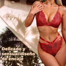 Sexy Lingerie Set With Adjustable Straps For Women - 紅色 - 查看 6