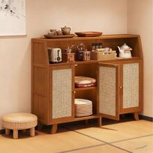 Mesa Auxiliar Multiusos De Comedor Organizador Con 4 Puertas - Caqui - Ver 3