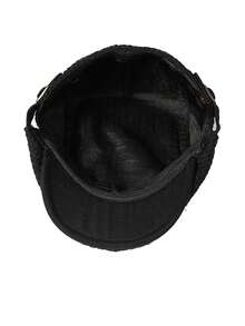 Men's Winter Newsboy Cap Warm Adjustable Beret Forward Hat - Retro - View 5