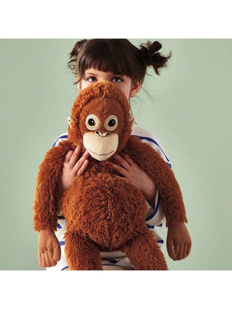 IKEA DJUNGELSKOG Plush Toy, Fabric Orangutan, Monkey Animal Doll, Soft And Comfortable, Cute Companion,  Fastening, Length 36cm (Red) - Red - View 3