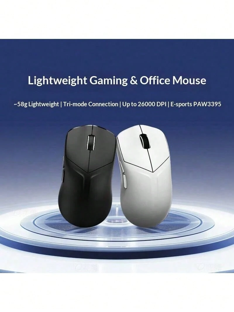 Chuột chơi game Lenovo Legion M6X SE, chân chuột PTFE mềm mại, điều chỉnh 8000 DPI, thiết kế đối xứng tiện dụng, kết nối ba chế độ, phù hợp để chơi game và sử dụng văn phòng, chuột không dây, màu đen. - màu đen - Xem 1