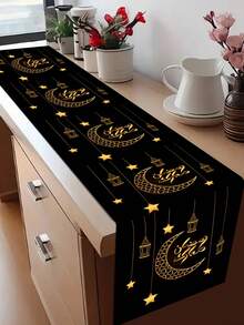 1pc Floral Pattern Table Runner/Placemat, Suitable For Holidays, Parties, Birthdays, Dinners, Kitchen & Dining Room Decor, All Season Home Textile Decoration - Multicolor - View 5