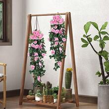 2 Pieces 40 Inch Artificial Hanging Flowers - Fake Rose Plant - Wall Decor, Wedding Decor, Home Decor, Garden Decor, Multiple Colors Look Better.Multiple Colors) - Hồng - Xem 4