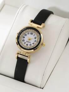 1 Đồng hồ thạch anh đính đá thời trang dành cho nữ, phong cách Hàn Quốc tối giản, đa năng và thanh lịch - Một cỡ - Xem 6