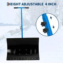 Danolapsi Snow Pusher With Wheels For Driveway,Heavy Duty Steel Blade,Angle Adjustment Handle,Ergonomic Push Snow Shovel For Effortless Snow Removal - Blue - View 6