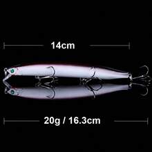 QXO 钓鱼路亚 鱼饵 适用于米诺鱼的 Jig 20g 14cm 鲱鱼型人工饵 金属铅笔型泳饵 钓鱼用品 波扒 - 彩色 - 查看 10