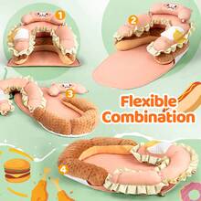 2 In 1 Tummy Time Mat And Seated Support, Adorable Detachable Support Toys, For Development Of Strong Head And Neck, Newborns And Older Babies 0-36 Months Birthday Gifts - 橘色 - 查看 5