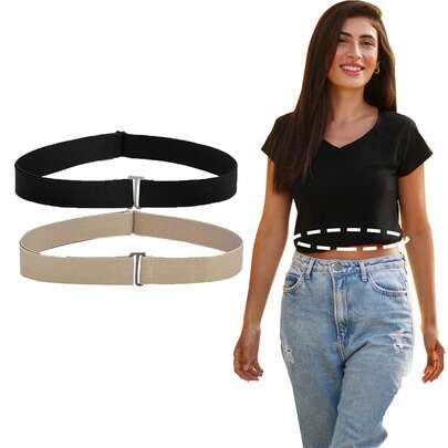 可调节腰带，毛衣衬衫腰部束紧工具，防止走光，弹性腰带可改变衬衫款式