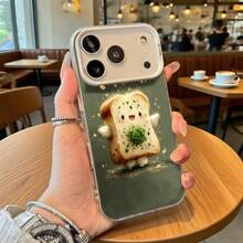 Funda de Teléfono Diseño de Tostada Verde con Perejil para Modelos de  y  Adecuada para Todas las Estaciones Opción de Regalo Ideal - Negro - Ver 3