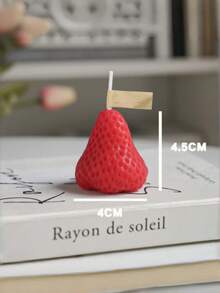 1pc/4pcs, Strawberry-Shaped Candles With Diameters Of 4cm/1.57in And 3cm/1.18cm, Available In Two Color Schemes. Long-Lasting Fragrance, Handmade Soy Wax Scented Candles Suitable For Valentine's Day, Home Decor, Parties, Table Settings, Holiday Gifts, Dinners, Banquets/Partyes, Relaxation/Meditation, Ambient Lighting, And Also Make A Great Gift For Women And A Valentine's Day Present. - Multicolor - View 7