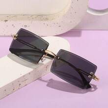 Modern Women's  With Square Metal Frame And Rimless Design - C2 - 查看 2