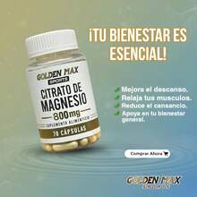 MuscleMeds Citrato de Magnesio Golden Max Sports 70 Cápsulas - 70 Cápsulas - Ver 2