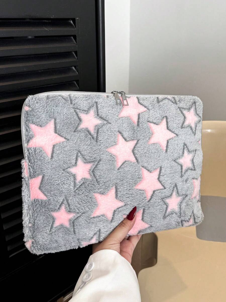 1件装学生笔记本电脑保护套，适用于11英寸/13英寸/15英寸笔记本电脑，星空印花毛绒休闲男女通用保护套，兼容Macbook、HP、ASUS等品牌，适合女生、青少年、男生、大学生使用。另有9-15英寸平板电脑保护套，防震设计，适用于iPad Air 4/5/Pro等机型，防水旅行必备。 - 灰色 - 查看 1