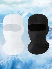 1/2/3pcs Unisex Balaclava Hat, Solid Color Breathable Ski Mask, Suitable For Outdoor Activities Like Cycling, Hiking, Climbing - Multicolor - View 11