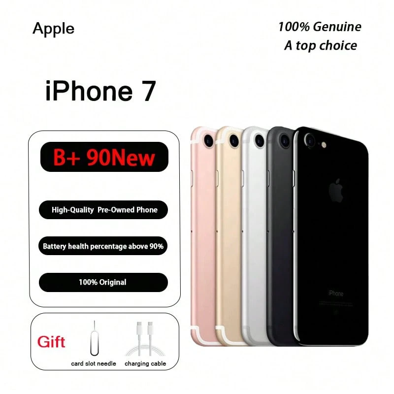 Apple This Used IPhone 7 Is In B+ Condition, 90% New, With Full Functions. The Exterior Shows Obvious Signs Of Use. The Battery Has Been Replaced With A Brand New One. - Random Color, Best Quality First - View 1