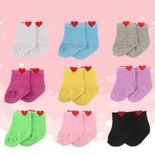 MSYO 18-Inch Doll Socks Accessories, Heart-Shaped American Girl Doll Socks Accessories, Mini Socks Toys - Love Socks - View 5