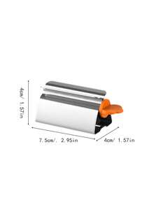 1pc Stainless Steel Toothpaste Squeezer Stand, Manual Extruder For Bathroom, No-Electricity Needed Toothpaste Dispenser And Organizer - Orange - View 6