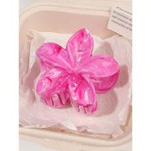 1pc Ladies' Blue Tie-Dye Floral Hair Claw Clip, Suitable For Beach Vacation Hair Accessories, Daily Use, Gift For Women Hair Clips Hair Jaw Clip Hair Clamps Hair Clutch Hair Catcher Clip, School Stuff, College Fall Winter Flower - Multicolor - View 1