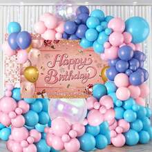 118pcs/Set Birthday Party Decoration Set, Includes Banner And Balloons, Suitable For Birthday Parties And Themed Parties, Indoor And Outdoor Gatherings - Multicolor - View 3