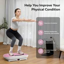 MERACH Vibration Plate, Whole Body Workout Powerful Quiet Vibration Plate Exercise Machine For Weight Loss And Shaping, Auto Or Manual Speed Control, Built-In Bluetooth Speaker - UK Plug(220-240V) - View 7