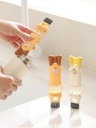 1pc (Random Color) 5-In-1 Cup Brush, Water Cup Brush, Multi-Functional Slot Knife, Slot Cleaning Brush, Cleaning Bottle Brush, Cleaning Tool