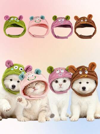 宠物帽/猫帽/狗猫可调节防风保暖宠物帽非常适合猫狗，让它们在冬天保持温暖、舒适和快乐，适合日常佩戴以及圣诞节等特殊场合。