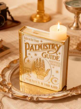 DIY Large Book-Shaped Silicone Candle Mold (Palmistry Book Style) - Unique Shape, Flexible Heat-Resistant Silicone & Beginner-Friendly | Reusable Non-Deformable | Fits Candle Making, Soap Crafts, Resin Casting & Gypsum Projects | Perfect For Craft Supplies, Creative Crafts, Decorative Arts & Hobbyists