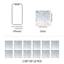 12pcs Bohemian Floral Ceramic Tile Stickers, Self-Adhesive PVC Stickers For Kitchen Backsplash, Bathroom And Stair Walls - Easy To Apply And Remove, 10/15/20cm*12pcs - Multicolor - View 12