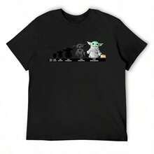 Grogu Evolution T-Shirt Anime Tshirt Oversize T-Shirts Man New Gifts And T-Shirts Heavy Weight T Shirts For Men - 黑色 - 查看 2