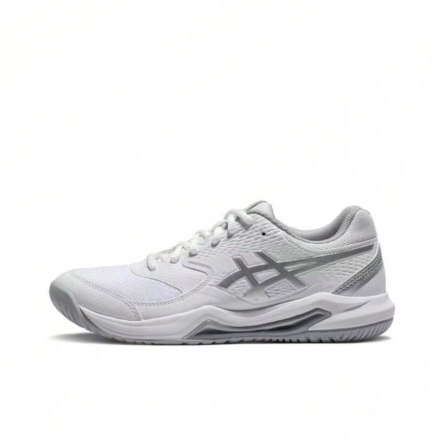 ASICS Gel-Dedicate 8 Comfortable Versatile Non-Slip Low-Top Tennis Shoes, Unisex, Silver Grey