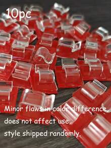 10pcs/15pc/20PCS Adhesive Cable Clips For Outdoor, Christmas Light Clips, Decoration Clips, Self Adhesive Hooks Cord Management Wire Holder, Fairy Light Accessories,Suitable For Thin Cables,Desktop Organizer, Sticky Clip, Wall, Under-Table, Lamp, Camera, Ethernet Cable, Transparent Storage For Electronic Products - Multicolor - View 12