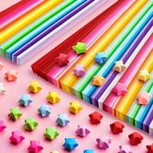 540pcs/Set Ombre Color Five-Pointed Star Origami Paper, DIY Craft Material, Home Decor, Art & Craft Supplies - Multicolor - View 1