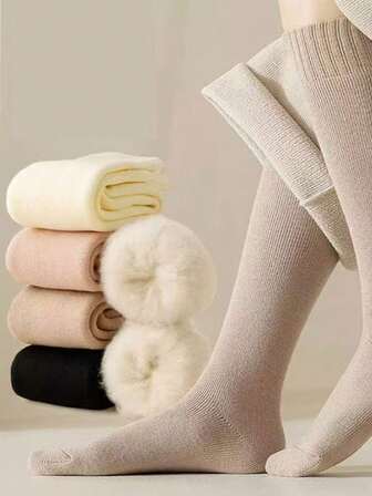 4 Pairs Super Thick Socks, Women's Winter Socks With Thermal Lining, Warm Terry Crew Socks, Extra Thick Men's Socks For Cold Weather