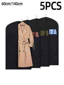 5 chiếc/1 chiếc Vỏ bọc quần áo chống bụi, Túi đựng quần áo, Vỏ bọc vest, Túi đựng đồ, Vỏ chống bụi tủ quần áo, Vỏ bọc áo khoác, Thích hợp để cất giữ, Vỏ chống bụi váy cưới, Túi đựng đồ chống thấm nước - màu đen - Xem 15