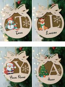 Custom Christmas Decorations With Name, Personalized Christmas Tree Decorations, Customized Christmas Ornaments, Customizable Christmas Gifts, Bow Christmas Ornament, Diy Ornaments, Christmas, Party Decorations, Living Room Decor, Indoor, Outdoor, Garden, Room Decor, Mom, Dad, Family,Elegant Living,Artful Living - Style a - View 13