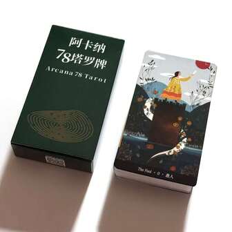 Juego de 78 cartas de Tarot Arcana en inglés, para adivinación, práctica espiritual, diseño místico, simbolismo místico, regalo de cumpleaños/Navidad para fans
