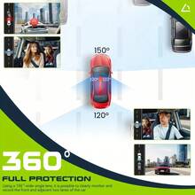 360° Dash Cam For Cars, 4 Channle, Front 1080P HD & Rear/Left/Right 720P With 3.16" IPS Display, Night Vision, Loop Recording, 24H Parking Monitor (G-Sensor/Motion Detection), Optional 32GB Memory Card., Vehicle Security Camera, Car Dash Camera, Compact Design, Modern Dash Cam, Durable Construction, Highquality Display, Gsensor Camera, Car Owners, Daily Commuters, Dash Cam For Car Front And Rear Wireles - Multicolor - View 8