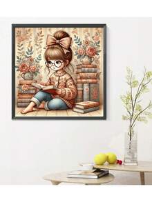 12x12英寸5D钻石画套装，适合成人和初学者，DIY全钻钻石画书艺术工艺套装，家居装饰礼品 - 彩色 - 查看 7