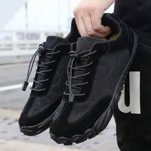 Zapatos Descalzos de Ancho para Hombre Zapatillas de Trail Running Outdoor Zapatillas Trekking Tenis Calzado Deporte Ligero Casuales Sneakers - Negro - Ver 7